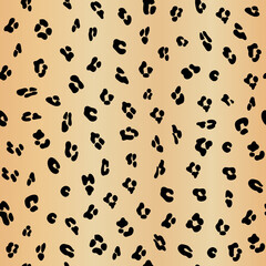 Leopard seamless yellow pattern. Leopard pattern design. Seamless ocelot pattern for wallpaper, wrapping pape, textile.