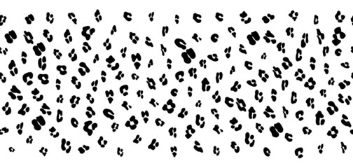 Leopard seamless black and white pattern. Leopard pattern design. Seamless ocelot pattern for wallpaper, wrapping pape, textile.