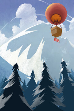 Hot air balloon illustrations
