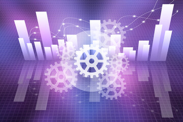 2d illustration Digital Abstract technology background
