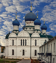 Fototapeta na wymiar Epiphany cathedral, years of construction 1843 - 1853. Epiphany monastery, city of Uglich, Russia