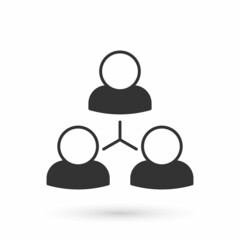 Grey Online class icon isolated on white background. Online education concept. Vector