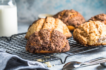 Conchas sweet bread   is a type of pan dulce traditionally baked in Mexico during the weeks leading up to the Día de Muertos