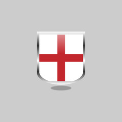Obraz premium England Flag Icon Badge On Silver