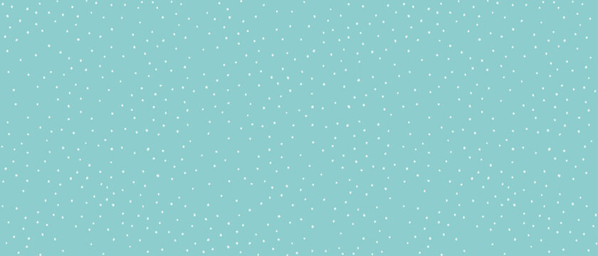 White snow falling on blue sky. Seamless background pattern. Snowflakes design for christmas greeting card banner od package