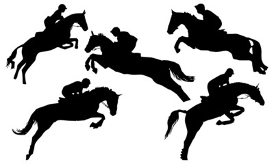 Eventing Silhouettes SVG Jockey Horse Show Equestrian