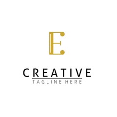 Modern creative luxury E Logo design and template. EE icon in Monogram and vector based initials.