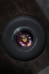 Blue raf tomato with dark background