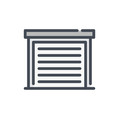 Garage and Storage color line icon. Car house vector outline colorful sign.