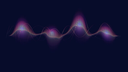 Vector illustration of abstract sound waves