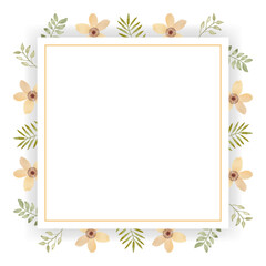 Fototapeta na wymiar Beautiful floral card with frame