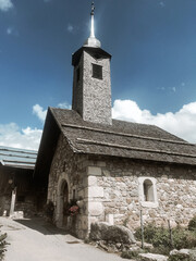 Traditional church in the Chinaillon village, The Grand-Bornand