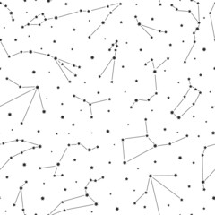 Seamless pattern with constellations.