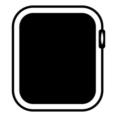 Smart watch vector template. Monochrome illustration on a white background