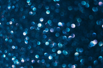 Bokeh light overlay. Glowing circles pattern. Shiny sequin texture. Festive sparkles. Defocused...
