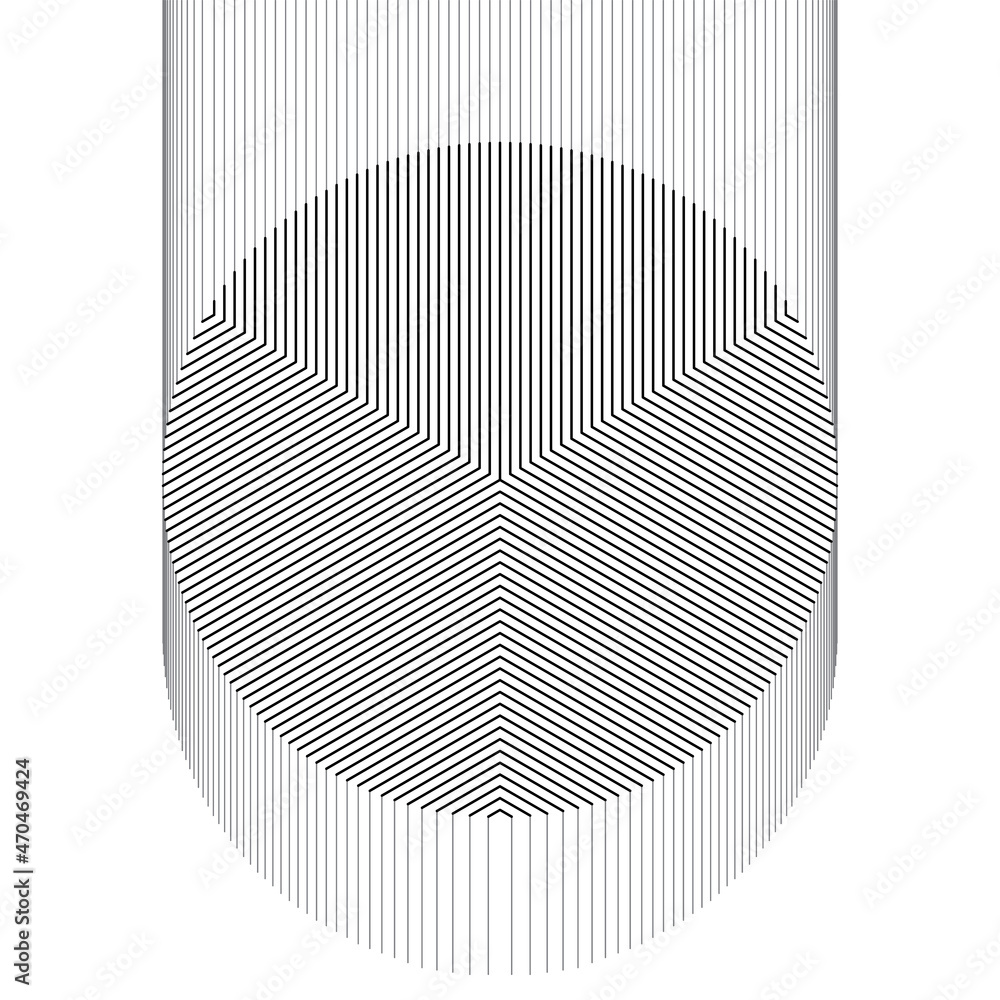 Poster Abstract art lines background. Motion circle with minimal concept design.