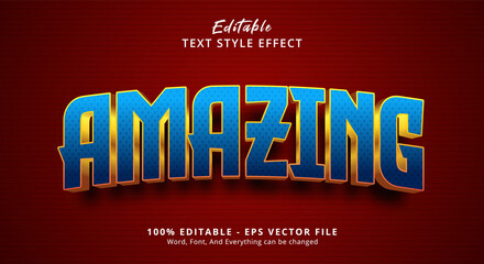 Editable text effect, Amazing text on red background style effect