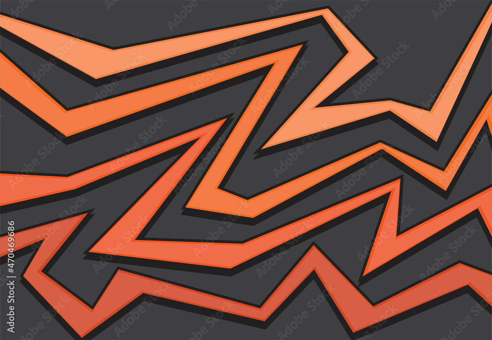 Poster simple background with orange gradation polygonal line color