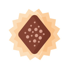 Rhombus chocolate truffle with icing