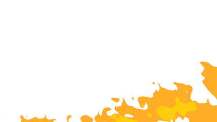 シンプルなエフェクト風の炎のフレーム_オレンジ_イラスト素材_16:9
