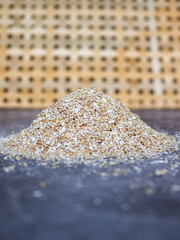 Heap of oat bran
