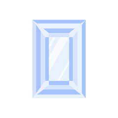 Blue rectangle precious stone or gem.