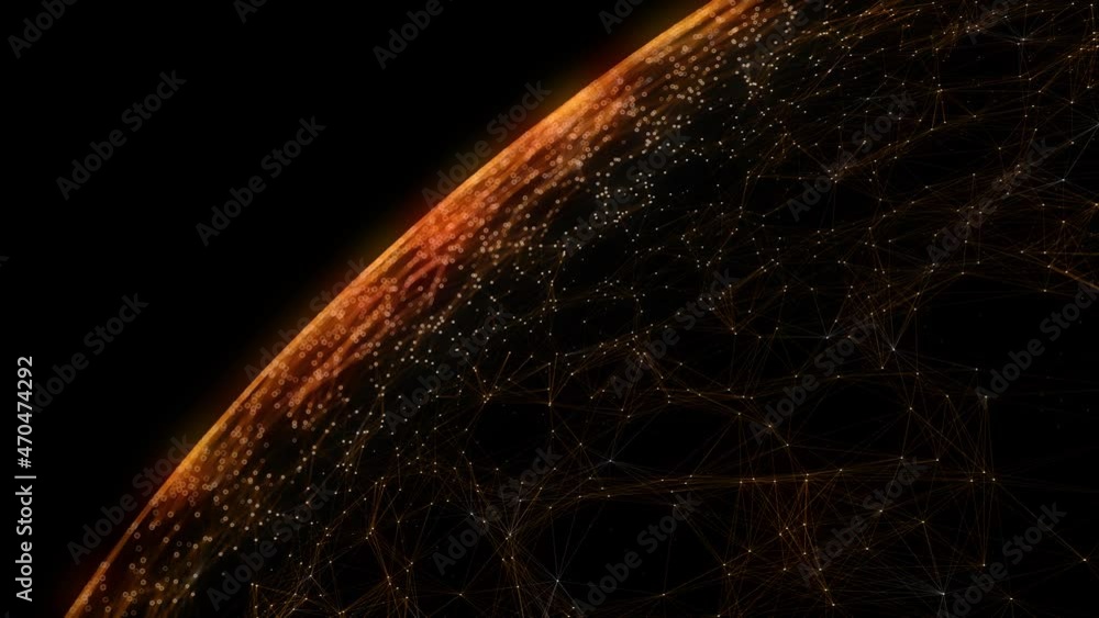 Poster earth logistics/connection lines around earth globe, futuristic technology theme background logistic