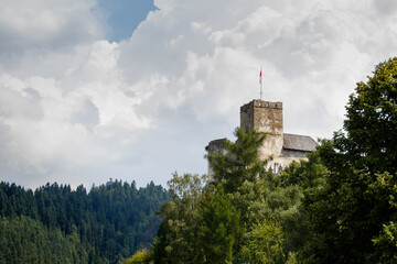 View of the castle in Niedzica