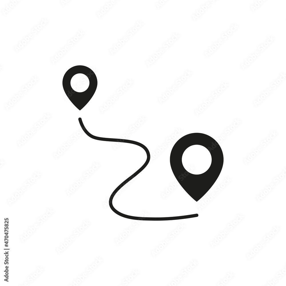 Aufkleber location line icon. navigator linear symbol. arrival destination gps concept. pointer outline sign. 