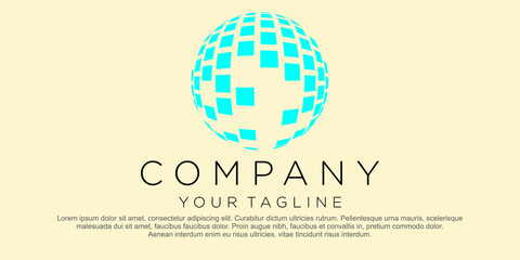 logo globe Abstract dots background for your text and logo vector