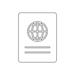 Passport line icon. Personal linear document symbol. Vector isolated on white