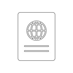 Passport line icon. Personal linear document symbol. Vector isolated on white
