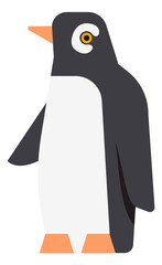 Penguin icon. Cute polar bird. Antarctic animal