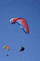 paragliding in the sky