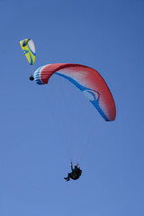 paragliding in the sky