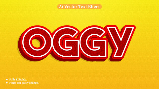 
Oggy 3D Text Effect Design Template