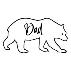 Bear Dad SVG
