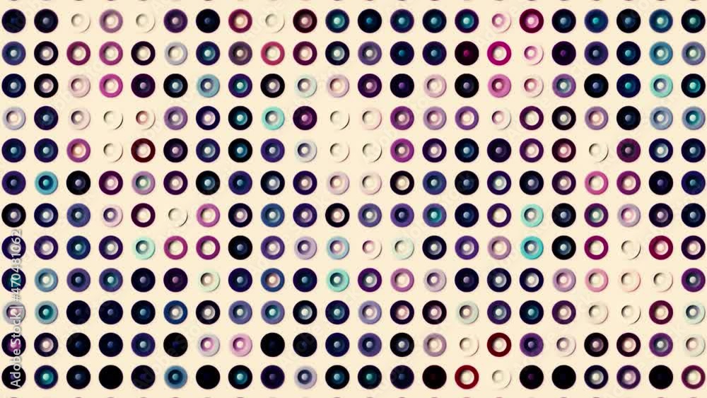 Poster abstract visualization of audio and video equalizer. motion. shimmering colorful rows of small silho