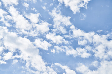 Beatiful blue sky with clouds on a sunny day