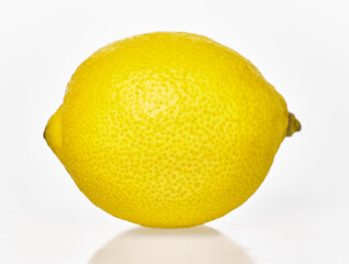  Single lemon fruit isolated on a white background