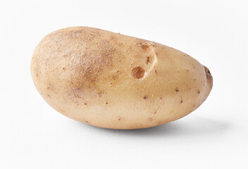  SIngle potato isolated on a white background