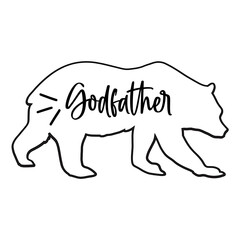 Obraz na płótnie Canvas Bear Godfather SVG