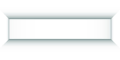 Empty vivid white color studio table room background ,product display with copy space for display of content design.Banner for advertise product on website Vector
