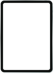 Realistic black Tablet. Front Display View. High Detailed Device Mockup. Separate Groups and Layers. Easily Editable. Vector illustration
