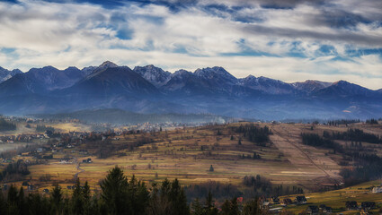 Panoramic view of the Tatra Mountains