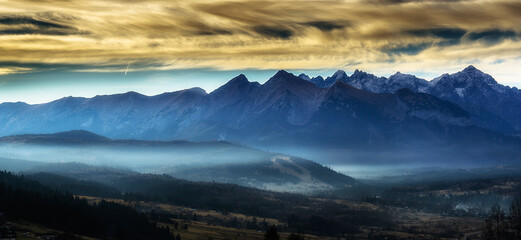 Panoramic view of the Tatra Mountains