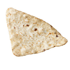  Single mexican nacho chip isolated on a white background