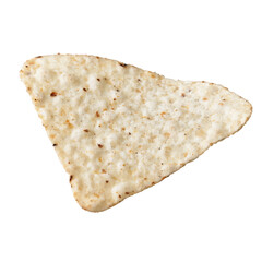  Single mexican nacho chip isolated on a white background