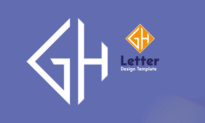 GH Letter logo icon design template elements