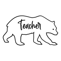 Bear Teacher SVG